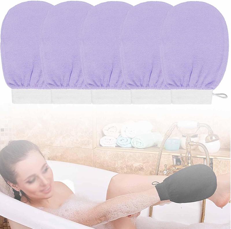 5 X Silkify Exfoliating Glove Silk Exfoliating Gloves, Body Exfoliator Tool Shower Mitt Dead Skin Exfoliating Mitt