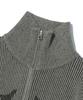 Eonoideu Niju High-Neck Knit Zip-Up Lq5Su515_Khaki