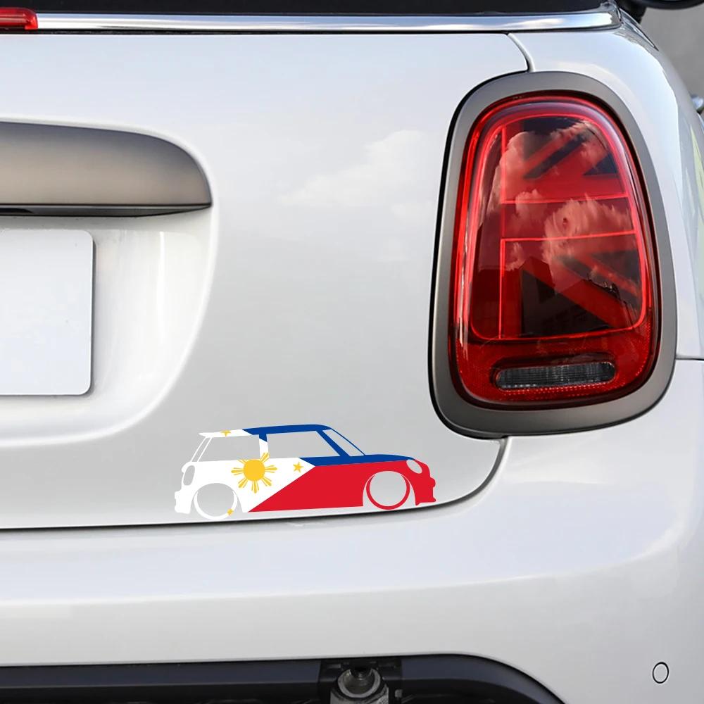 Car Sticker Creative Philippines Flag Stickers For MINI Cooper S R55 R56 R57 R60 F55 F56 F60 JCW Custom Vinyl Decoration Cover