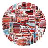 55pcs Suitcase Stickers Waterproof Stickers Scooter Computer Tablet Cartoon Decoration