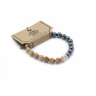Magnetic Bracelet Picture Jasper Faceted Gemstone