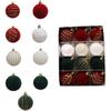 12PCS 6CM Velvet Christmas Ornaments Balls, Flocked Christmas Tree Ball Hanging Ornaments Shatterproof Xmas Bulbs For Christmas Tree