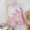 2pcs My Little Pony Backpack Pencil Case Girl Student Teenager Pink Book Bag Men Rucksack Travel Mochila Escolar Gift STEM DIY Model Kit 3D