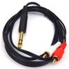 6.35mm 1/4" Male Stereo-TRS Jack To 2 Phono-RCA Y-splitter Male Aux-Cord Audio-Cable Extension Adapter Wire Line