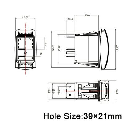 New Laser Rocker Switch Backlit Car Running Daytime Fog Driving Light Bar On-Off 20A