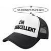 Foam Mesh I'M EGGSCELLENT Trucker Cap Curved Brim Snapback Cap Fashion Golf Hat  For Men Women
