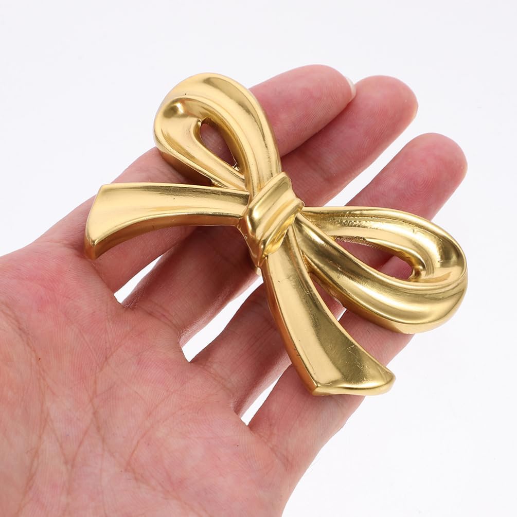 DOITOOL Decorative Bow Knobs for Dresser, Bow Shape Cabinet Knobs for Home Bedroom Kitchen Cabinets, Pack of 6