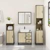 4 Piece Bathroom Furniture Set In Sonoma Oak Engineered Wood