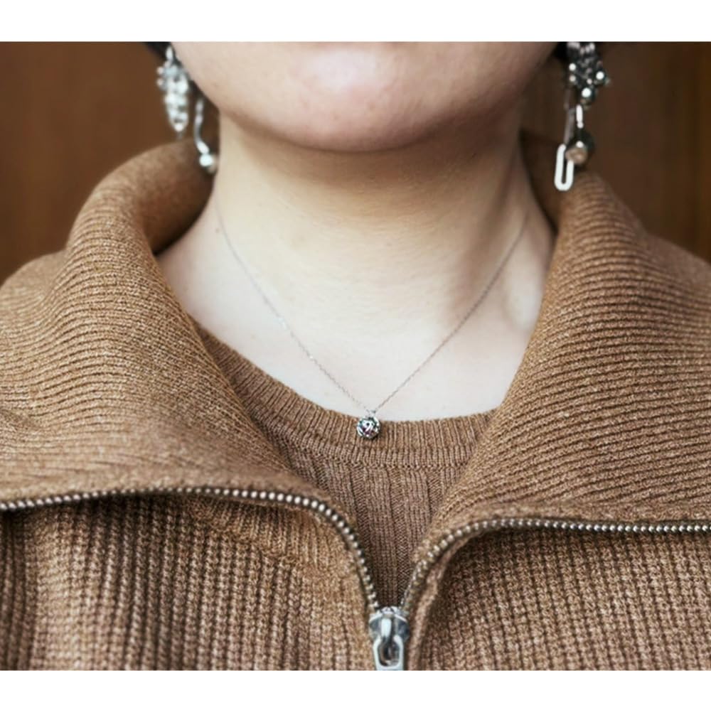 Kleeblatt-Amulett 10K Weißgold 10K Schutz ab November Sa243 Vierblättrige Halskette, Gold, Gold, Böse, Februar, Mai, Juli, September, Oktober, Geburtssteine,