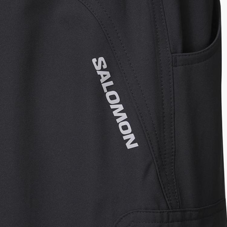 Salomon FW/AW24 Outdoor Series Breathable Moisture-Wicking Lightweight Straight-Leg Casual Pants Women bottoms Black C25653