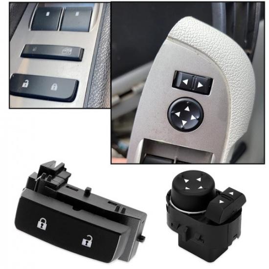 Door Lock Switch+Mirror Driver Switch Side for GMC Chevy Silverado Control Part