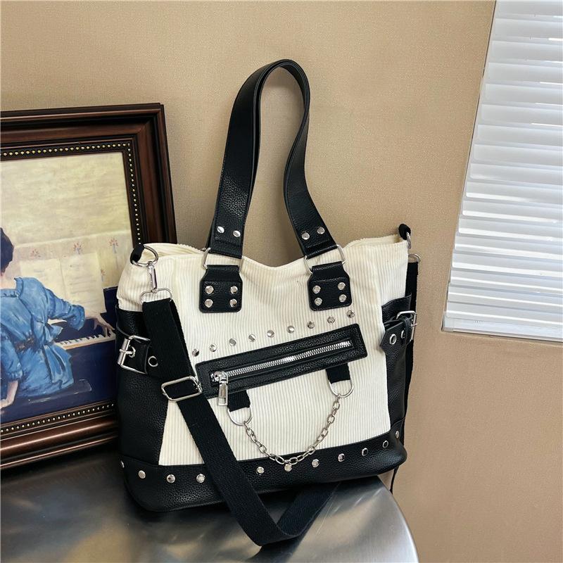 Women's Large Capacity Single-shoulder Crossbody Bag with Stylish Zipper Handbag Tote Bag