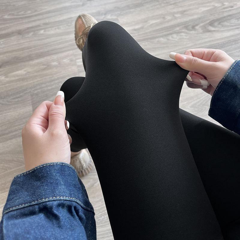 Naked air layer liquid shark pants women's thin belly and hip Barbie pants sports tight large size leggings spring