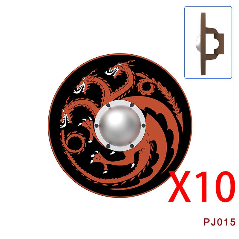 Mittelalterliche Militärburg Ritter Bausteine Reitpferd Wolf Bär Elefant Tier Weste Waffe Fahne Sattel Spielzeug Ziegelstein Geschenk A06