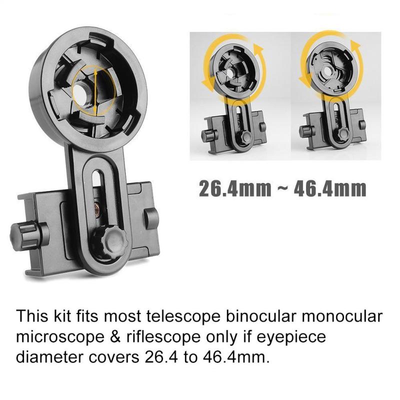 Adaptor universal multifuncțional pentru telefon mobil, pentru binocluri, telescop, lunetă, montare pe montură