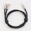 2RCA Audio Stereo Conversion Cable for Connection Kawaki High-Durability 3.5mm - Cable, 1m, Gold-Plated Connectors, Hi-Fi Amplifier/Speaker/PC