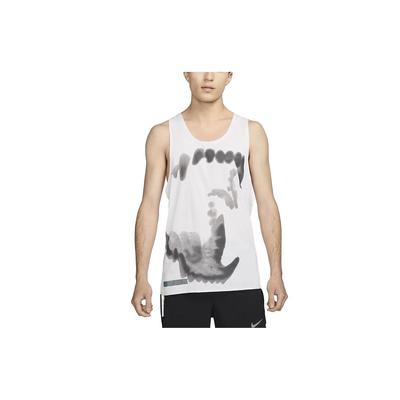 Run Division Patterned Crew Neck Sleeveless Tank Top Men Tops White DX0846-030