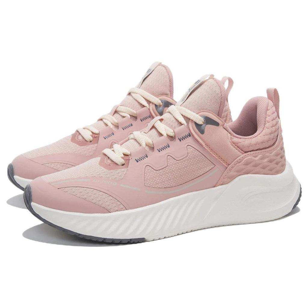Li Ning Dämpfung Rückprall Niedrige Sportschuhe Freizeit Schuhe Damen Nebel Rosa Pink AGLR236-1