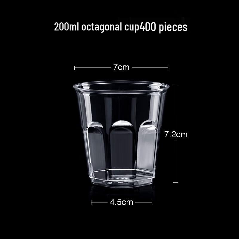 Thickened Transparent Octagonal Disposable Hard Plastic Cups