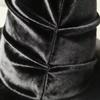 Chapeau de Sorcière Lolita à Large Bord Casquette de Magicienne Gothique pour Femmes Casquette de Mascarade Froncée Accessoires Cosplay