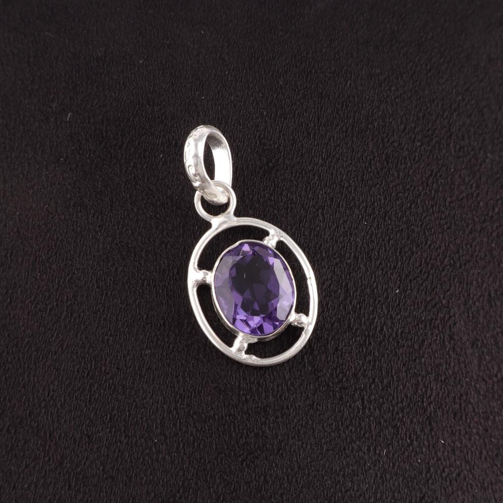 Natural Iolite Gemstone 925 Sterling Silver Jewelry Handmade Pendant For Women PP-6-8