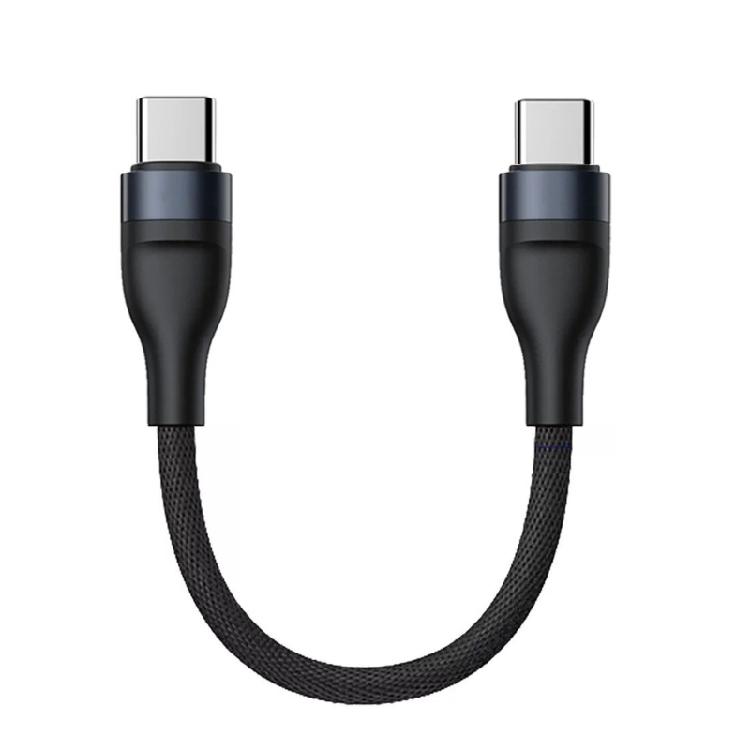 

USB C Штекер-Штекер Короткий C Кабель для Зарядки 66 Вт PD Быстрая Зарядка 480 Мбит/с Передача Данных чёрный