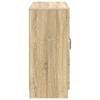 Sideboard In Sonoma Oak Finish 89 X 34.5 X 77 Cm Engineered Wood