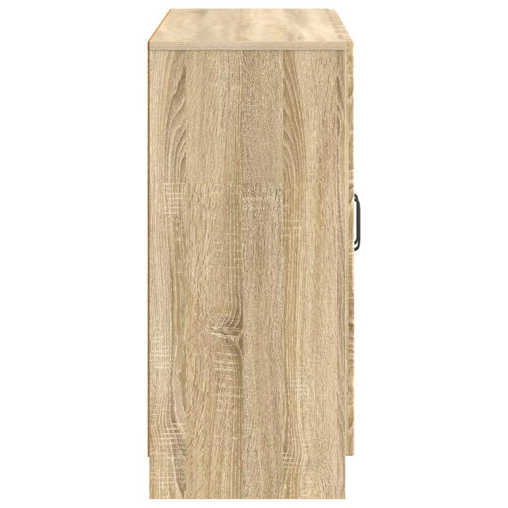 Sideboard In Sonoma Oak Finish 89 X 34.5 X 77 Cm Engineered Wood