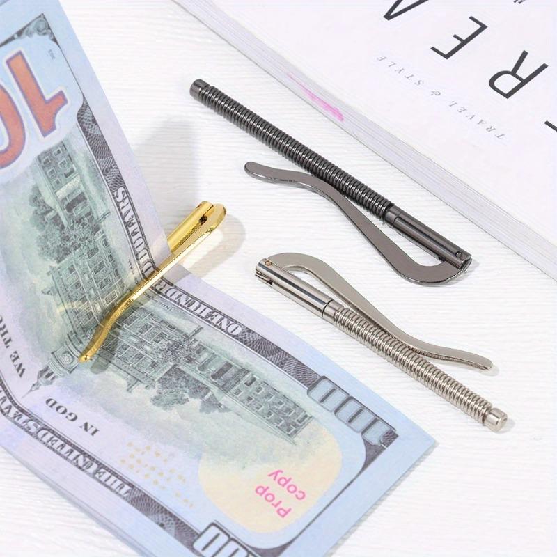 2Pcs Portable Money Clip Metal Cash Holder Spring Clamp Bar Wallet Replace Parts Durable Wallet Accessory