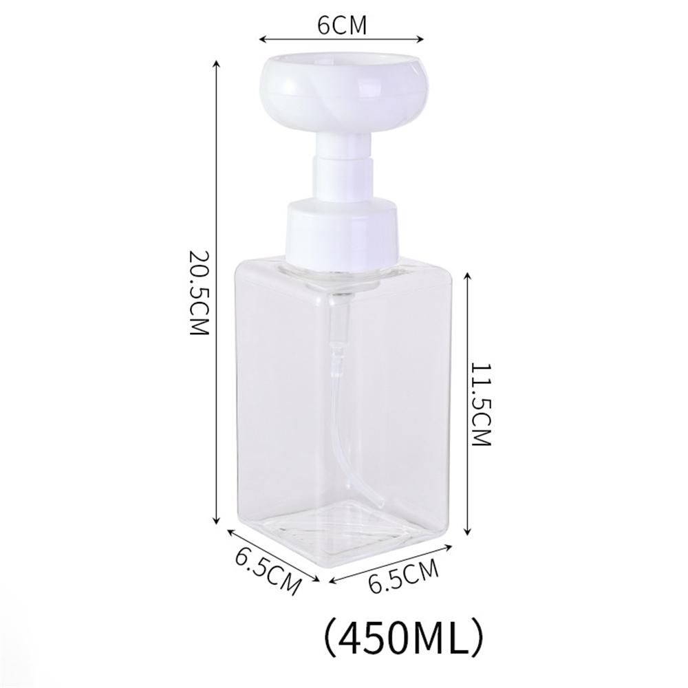 Quadratische Klare Schaumstoffflasche Flüssigseife Geschlagene Mousse Punkte Abfüllung Shampoo Lotion Duschgel Schaumpumpflaschen Spender