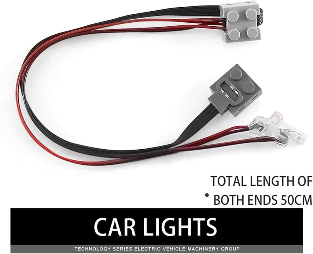 SEEMEY 8pcs Technic Power Function Motor Building Block Parts Programming 2 Medium Motor 2 Box 2 Light Cable 2 Power Function Switch STEM TECHNIC