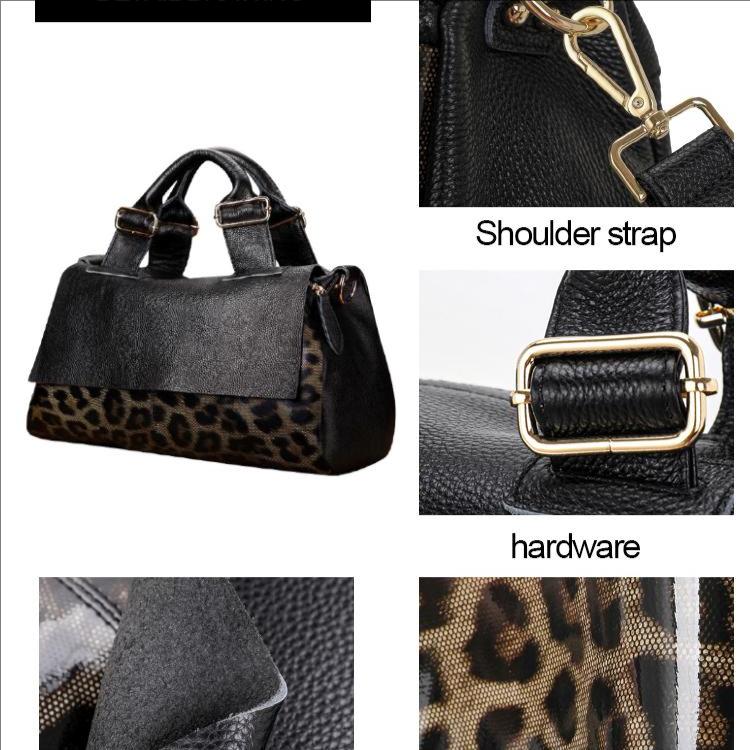 Geantă din piele de capacitate mare Geantă pentru femei Geantă de mână cu imprimeu leopard în stil străin Geanta mare pentru femei Geantă pentru femei din piele moale