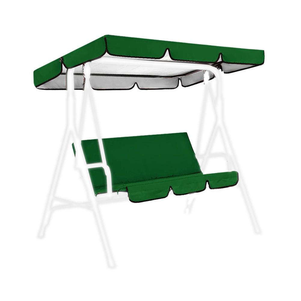 

Waterproof 190T Polyester Swing Canopy and Seat Cover Set for Garden Swing Protection from Rain and Sun Damage темно-зелений колір