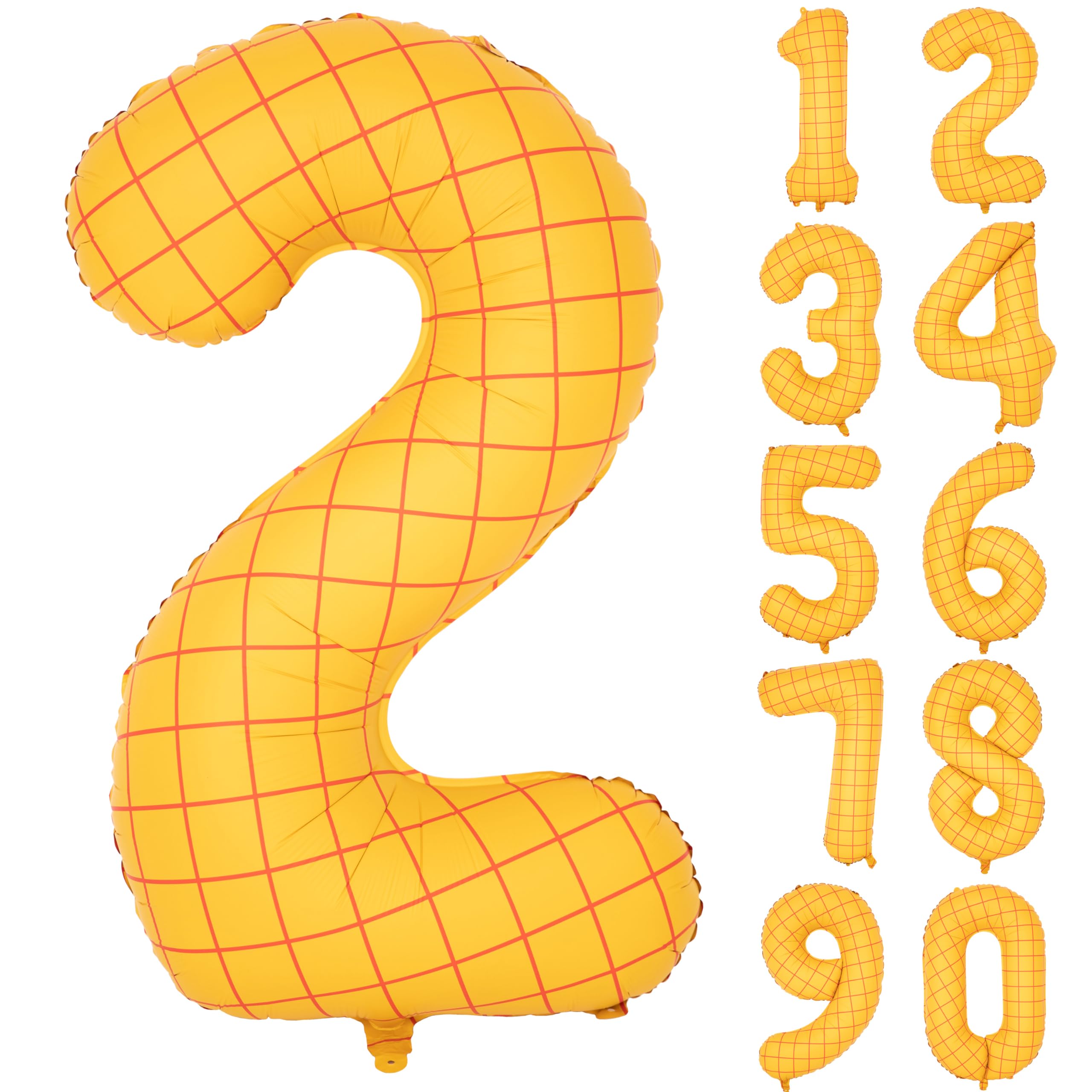 

DAMI Birthday Giant Number Balloon 2 40 Inches Yellow Set Party Decoration Anniversary Wedding Celebration