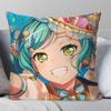 Hikawa Hina Anime BanG DDream Pillow Case Fashion Square Pillowcase Bedroom Sofa Room Ins Decoration Leisure