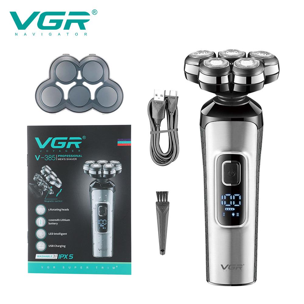 

VGR385 Men s IPX5 Washable Electric Five-Head Beard Shaver