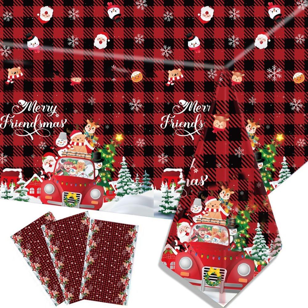 

Сніговик Сніжинка Одноразові скатертини Пластикова накривалка Різдвяна скатертина Різдво Style 7