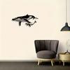 1pc Rustproof Iron Whale Metal Wall Art Decor for Living Room Bedroom Bathroom