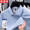 Hengyuanxiang Men's 100% Cotton Business Casual Polo Shirt
