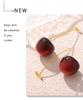 European & American Cherry Resin Stainless Steel Earrings for Women - Trendy & Creative Design