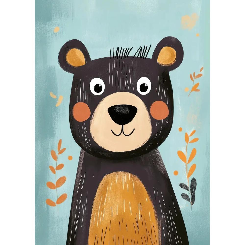 Cute Smiling Cartoon Dolphin Cow Owl Unicorn Posters Expressive Eyes Prints Canvas Painting Wall Picture Home Kid's Room Decor