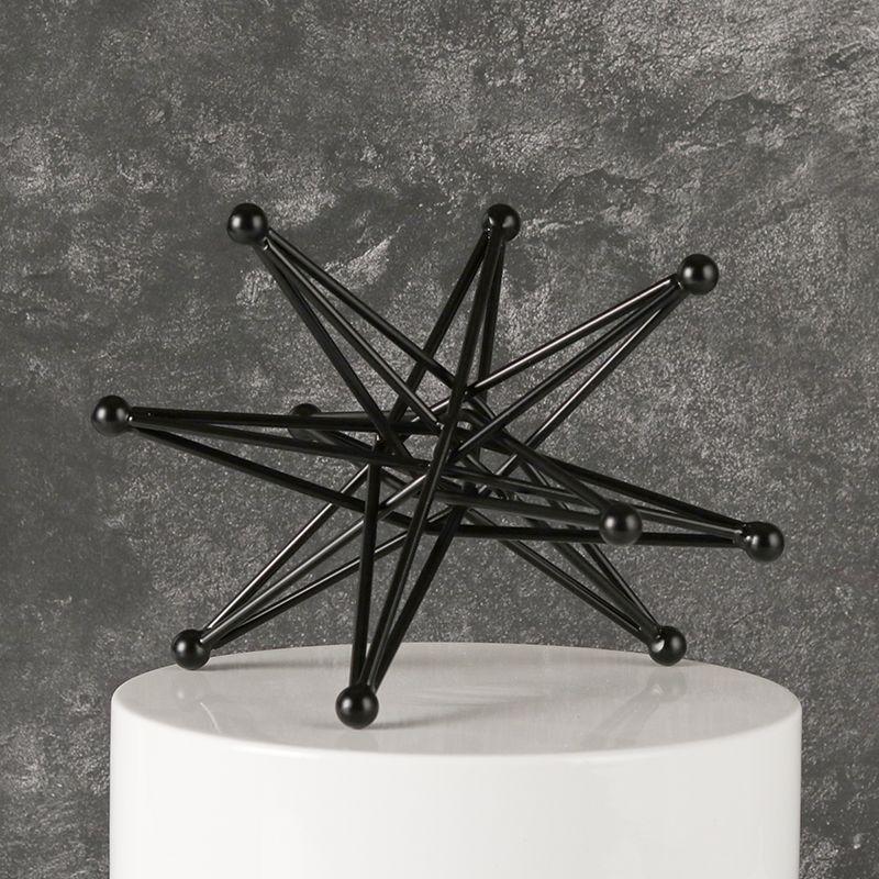 Wrought Iron Dot Line Ball Accessories Items Home Livingroom Table Metal Statue Decoration Study Office Desk Sculpture Ornaments
