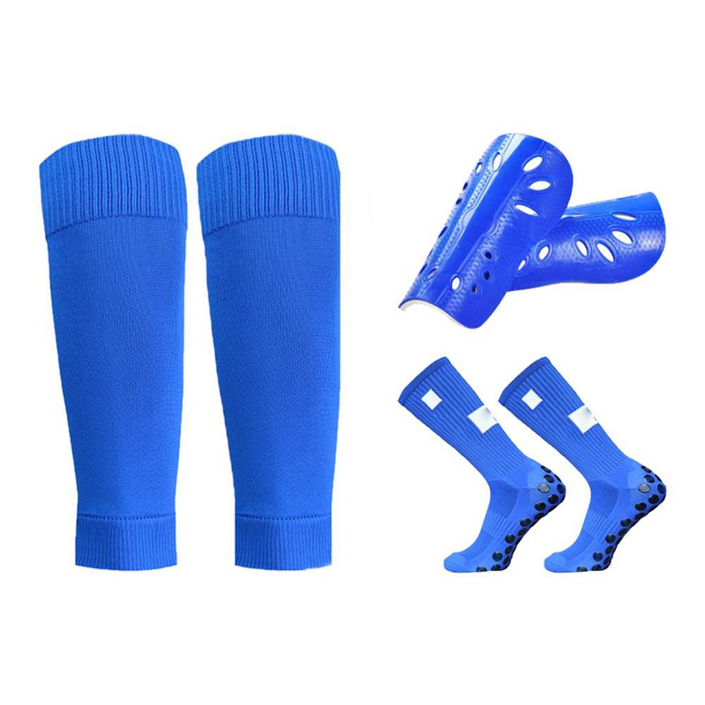 Anti-Rutsch-Fußballsocken Wadenmanschetten und Beinschoner Set Outdoor-Sport Laufen Dehnbare Socken Athletische Fußsocken