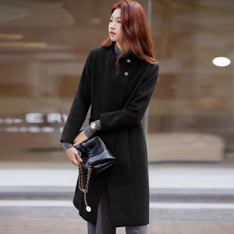 Women's Mid-length Wool Blend Professional Winter Coat