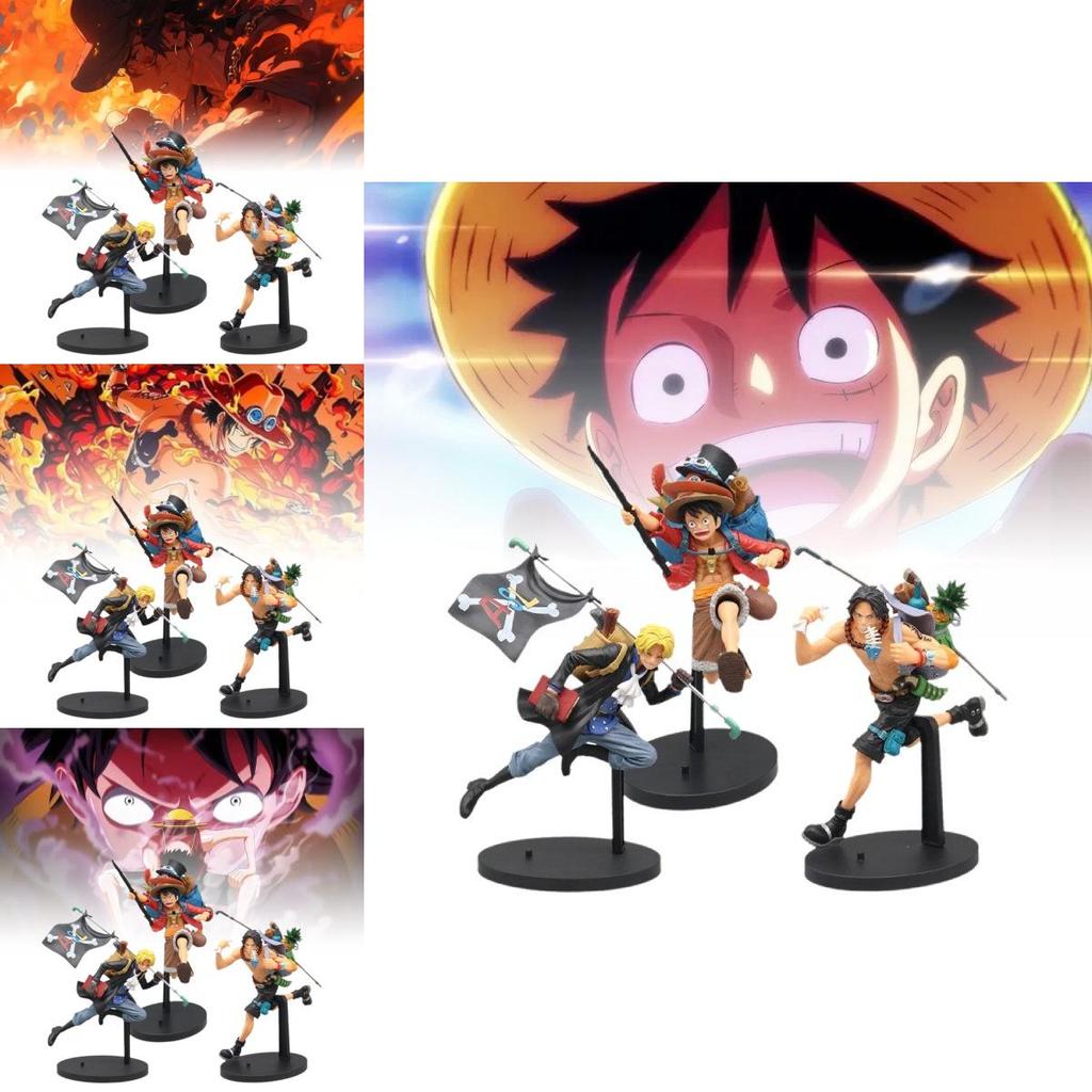 High Quality Pvc Anime Figure Set Featuring Luffy Ace And Sabo Collectible Models