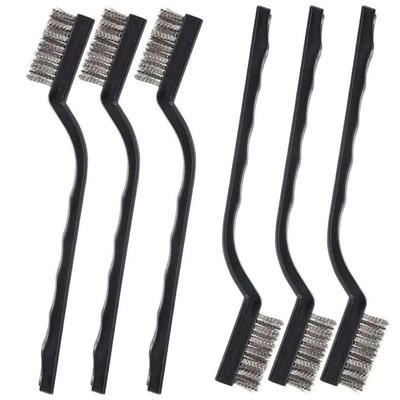 6pcs Mini Small Wire Stainless Steel Cleaning Brushes Set for Rust Removal Steel Parts Cleaning Machinery Paint Stain Removal To