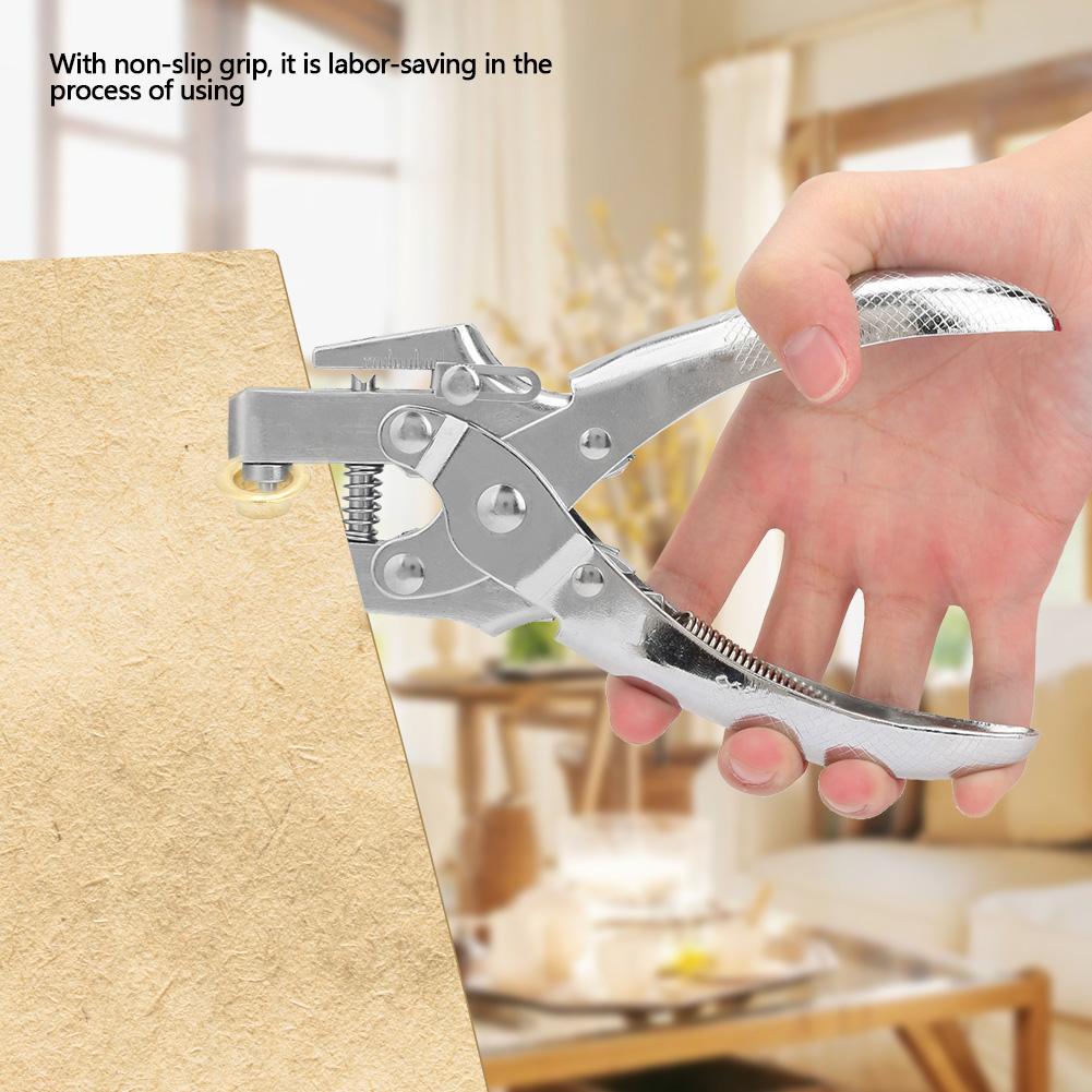 Multifunction Double Using Steel Manual Hole Punching Pliers Hand Tool with 100Pcs Buttons