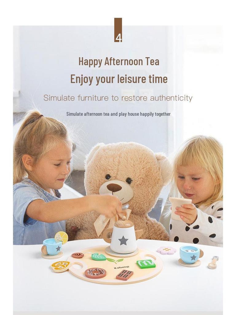 Wooden Danish Ice Cream & Tea Playhouse Toy for Kids & Parents