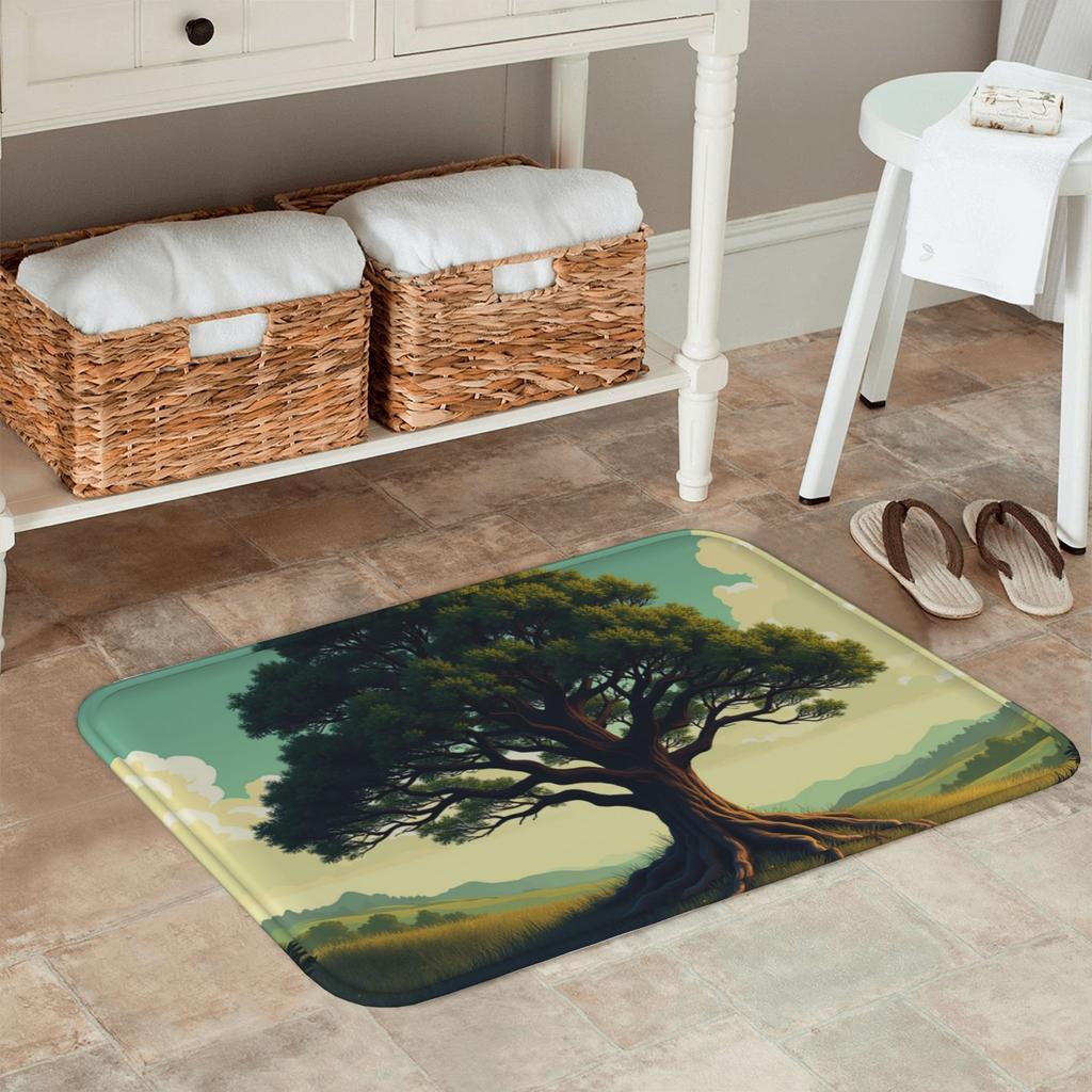 1 Pezzo Tappeto da Cucina Albero Tappetini Antiscivolo per Porta Design Pop Tappeto da Bagno Tappetino da Bagno Tappeto per Casa Lavandino Lavanderia Decorazione