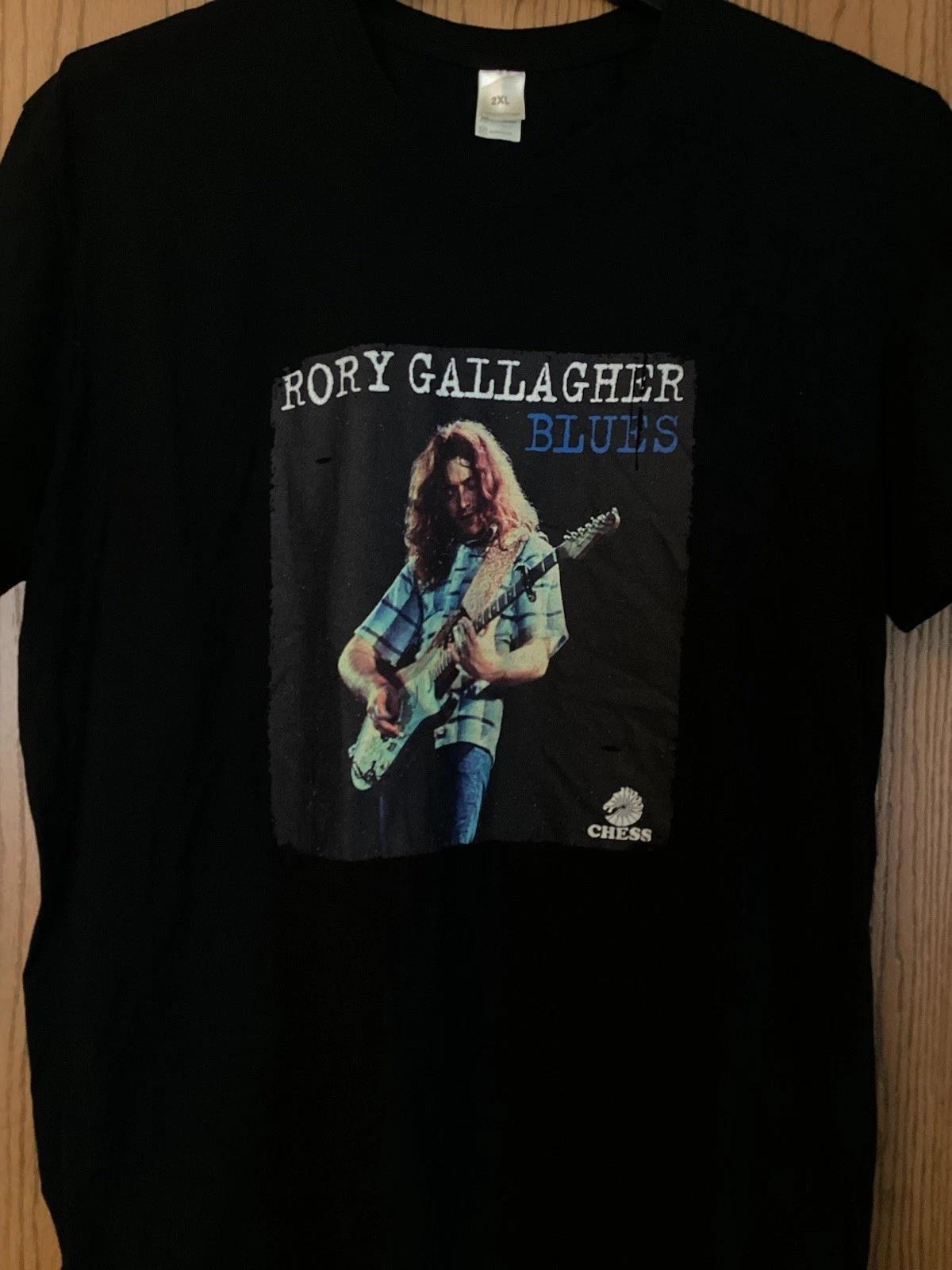 

Rory Gallagher - Black Shirt Featuring LP Cover Art Image Of “Blues” - 2XL 4XL